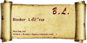 Bodor Léna névjegykártya